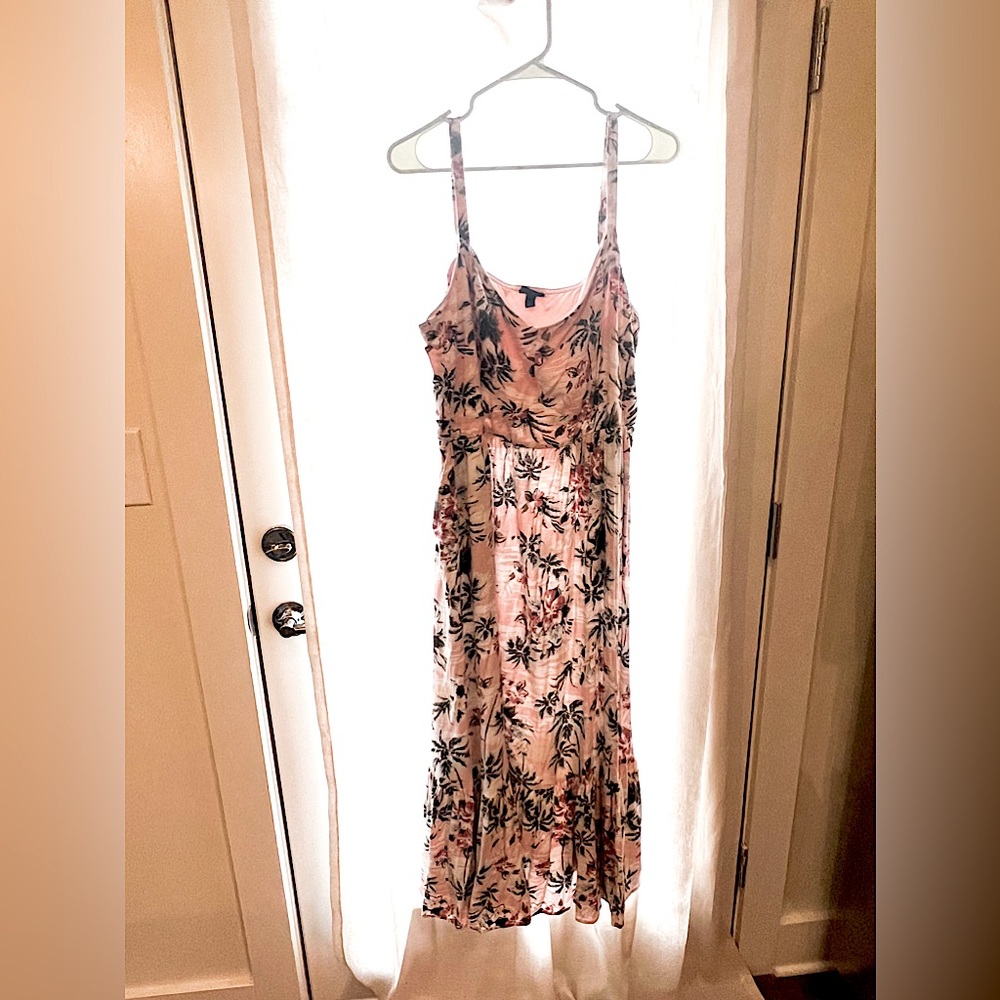 Pink Palm Torrid Sundress - Maxi Length